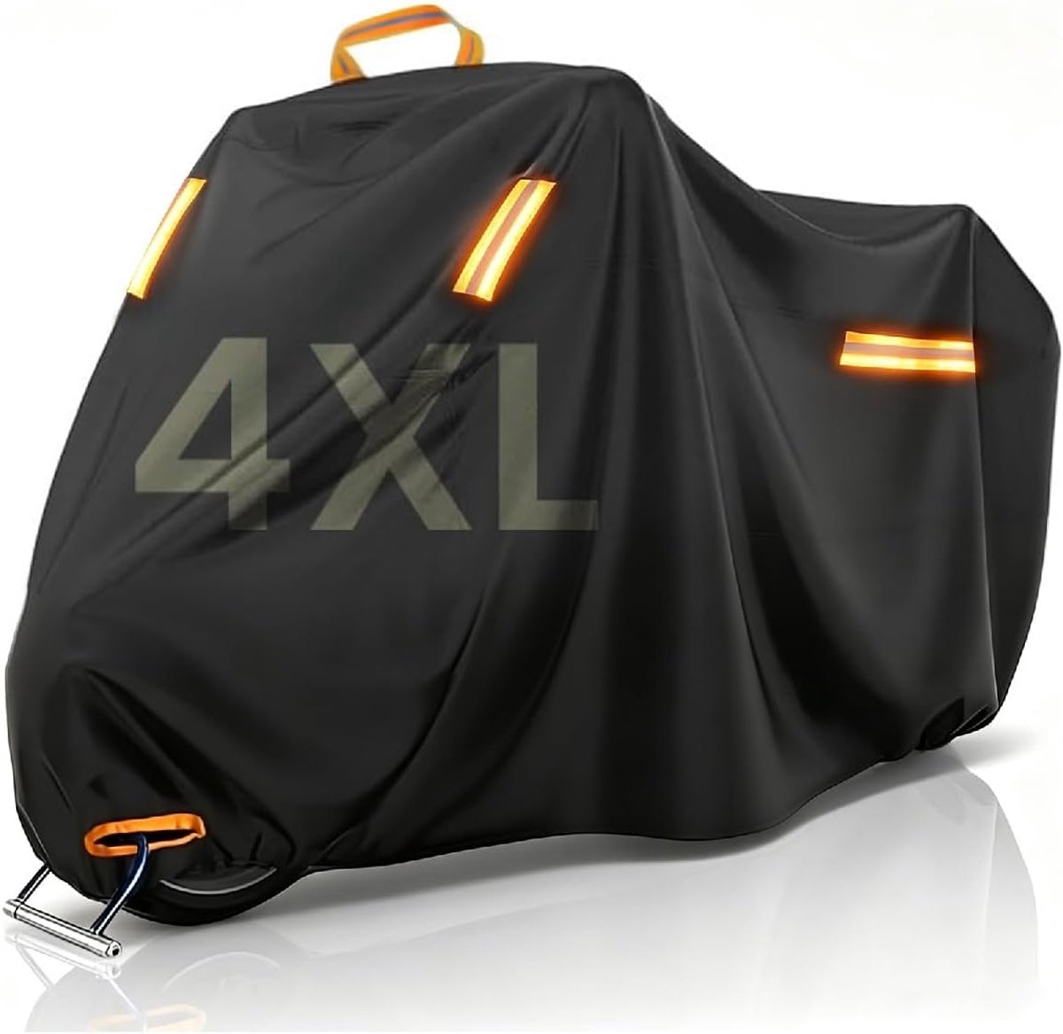 Motorhoes 4XL, 420D dekzeil, waterdicht, afdekzeil, uv-bestendig, stofdicht, winddicht, motorgarage, outdoor - ShopVlot