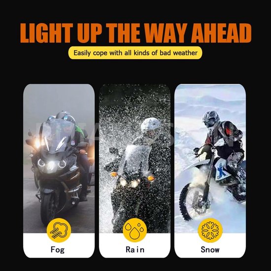 LED koplamp P45T - 4000 lumen - wit - eenvoudig te installeren voor motor en scooter - ShopVlot — afbeelding 4