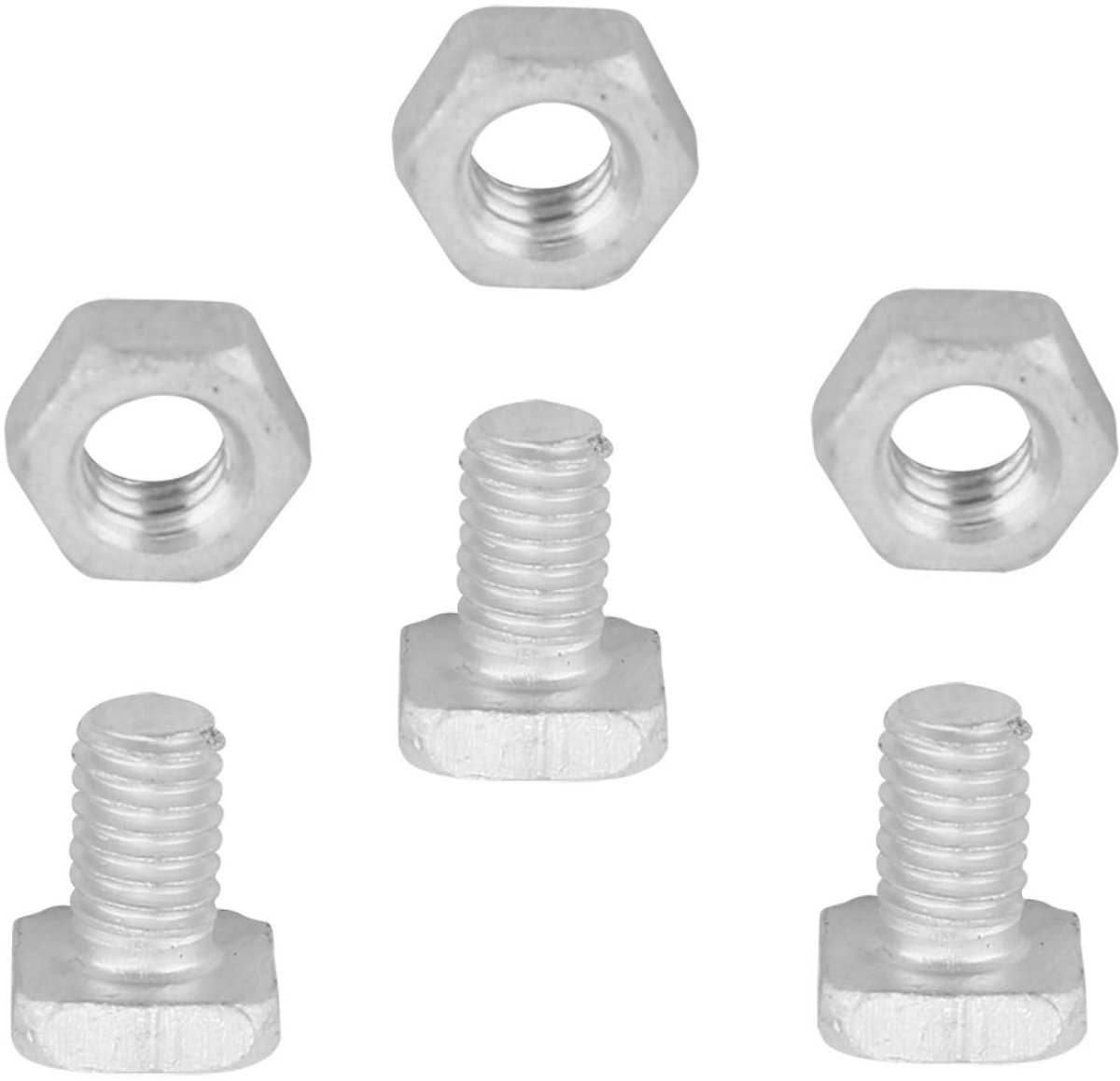 M6 bouten en moeren set 50-delig - duurzame aluminium - roestbestendig - ideaal voor kassen - ShopVlot