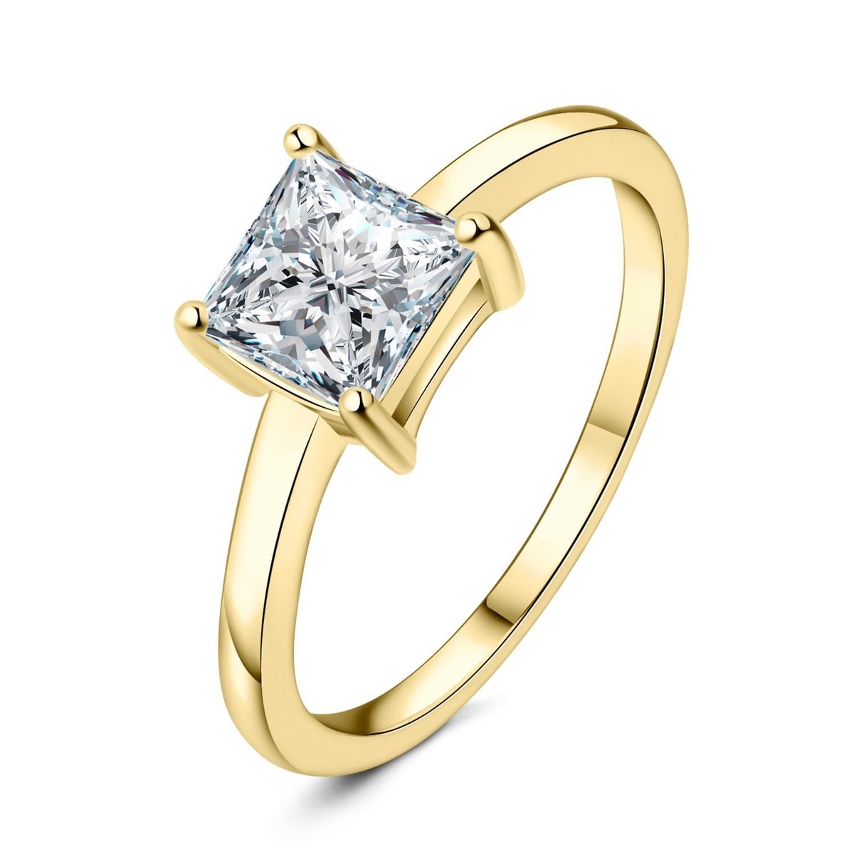 Solidchoice - Klassieke 1ct Zirkonia Belofte Ring voor Dames