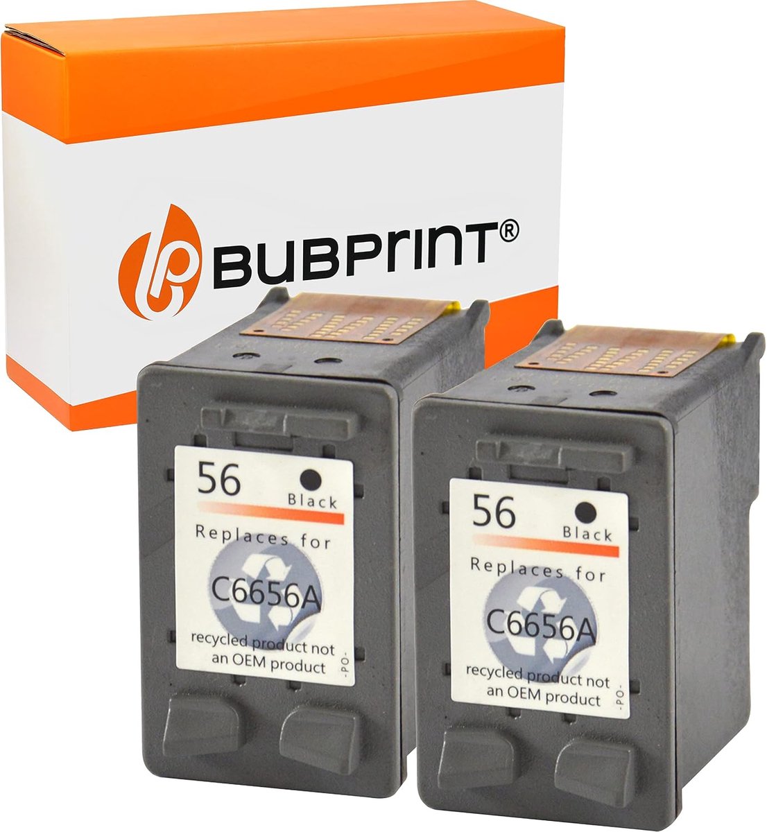 Bubprint, set of 2 compatible printer cartridges as replacement for HP 56 for DeskJet 5150 550 5600 5650 5652 - ShopVlot