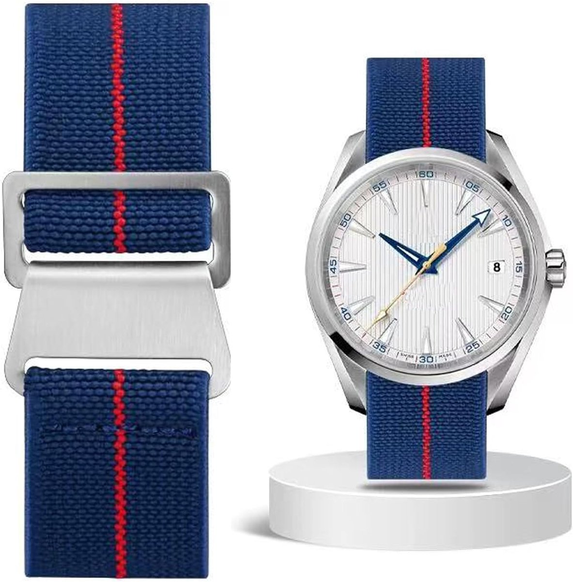 Watch Bands for Men Women,Elastic Nylon Watchband 18mm 20mm 22mm 24mm French Troops Paratrooper Watch Tires Military - ShopVlot