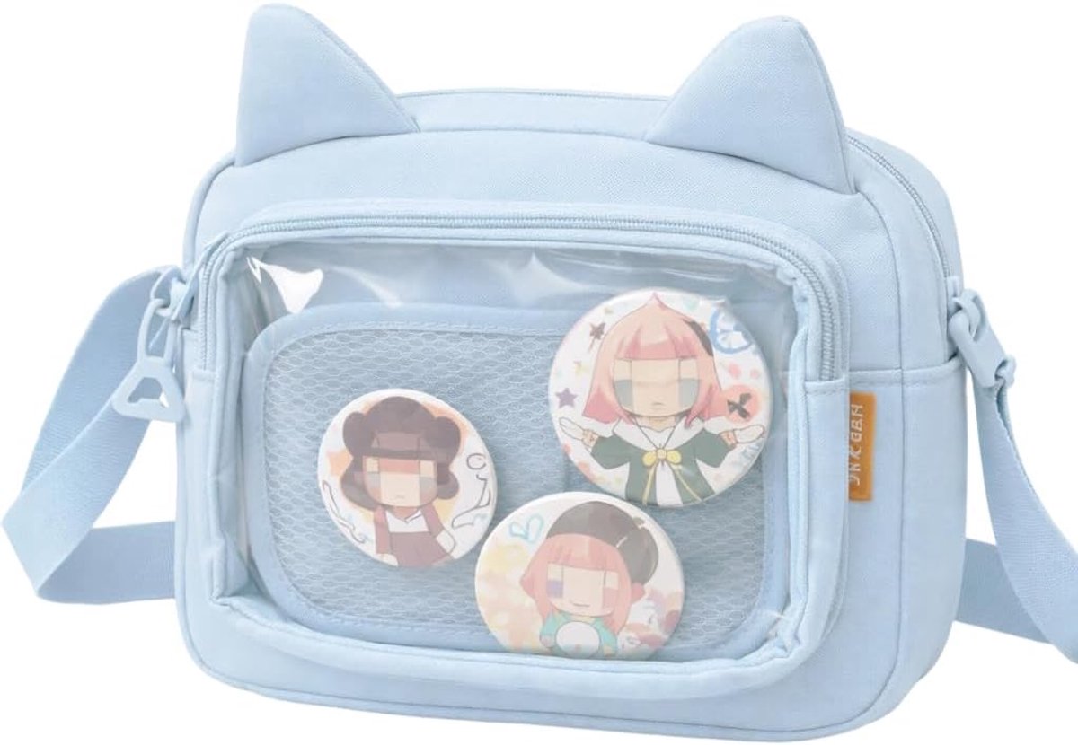 Ita Messenger Bag, Small Nylon Crossbody Bags Handbags Kawaii Shoulder Bag Blue - ShopVlot