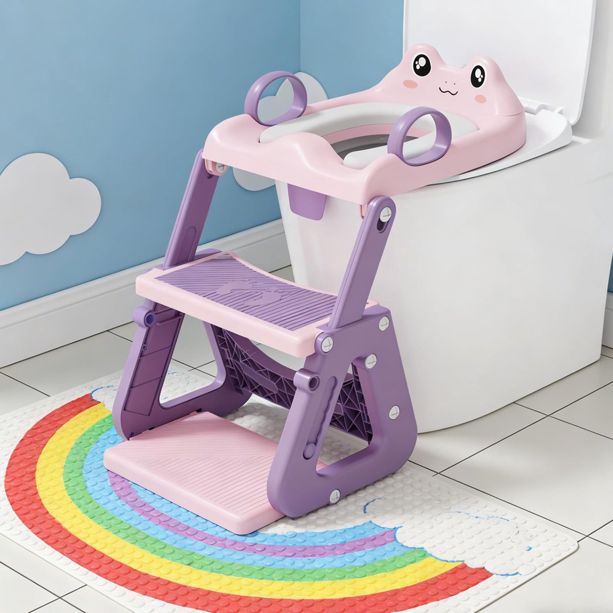 Toiletbril voor kinderen,Stabiliseer kindertoiletverkleiner met driehoekige structuur, 3 in 1 trainingstoilet voor - ShopVlot