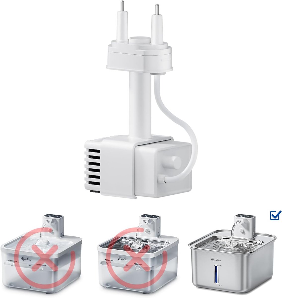 DownyPaws Cat fountain pump for DPWFP6, white - ShopVlot