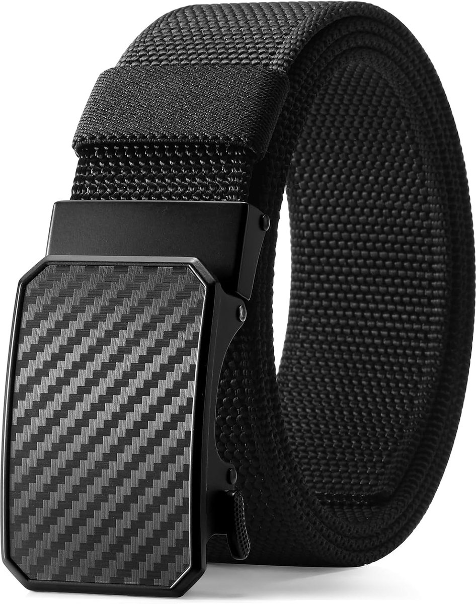 SENDEFN Men's Belt Elastic Belt Tactical Belt Ratchet Automatic Closure for Nylon Fabric Belt Men Wide 38mm Adjustable - ShopVlot