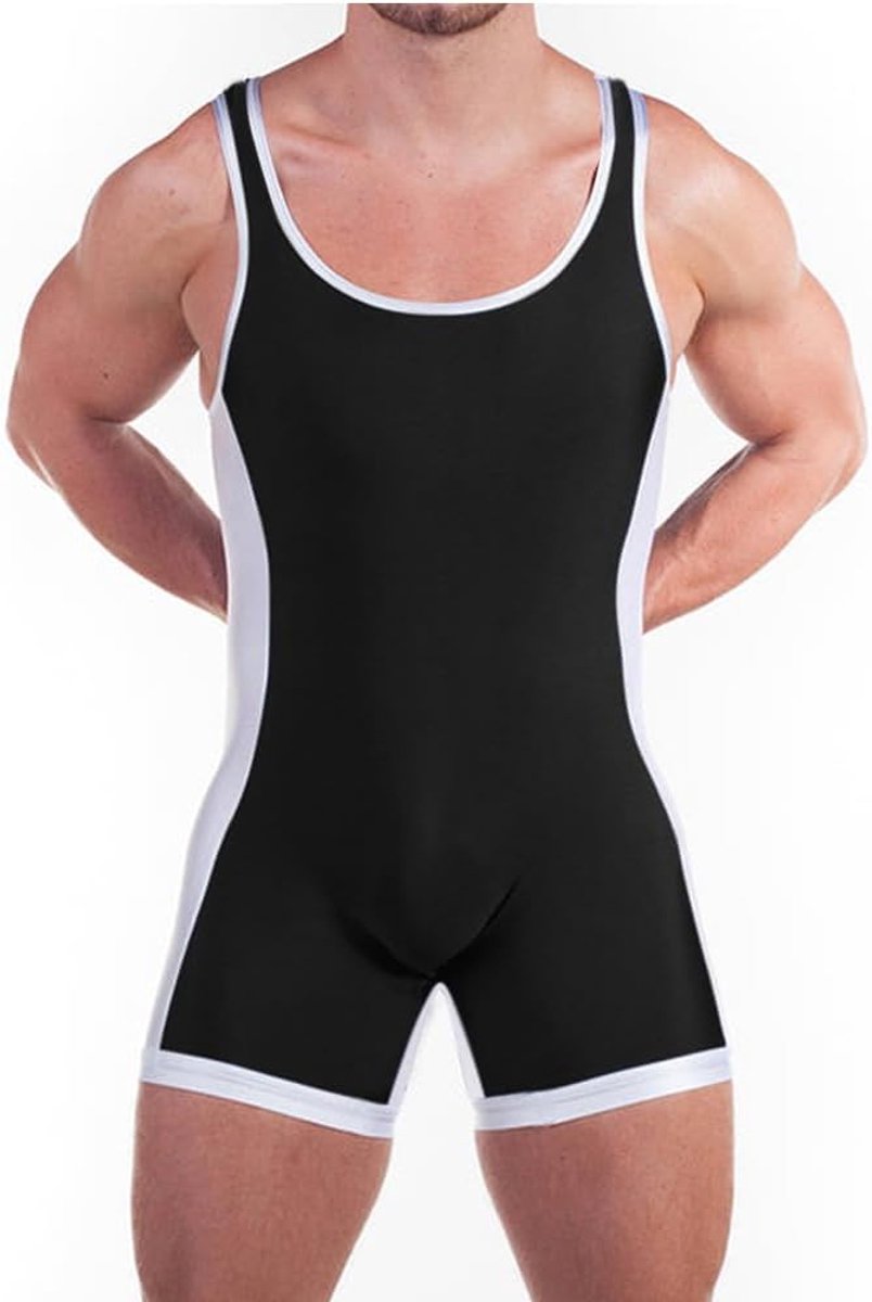 Men's Wrestling Singlets Sleeveless Athletic Supporters Wrestling Uniform Sports Bodysuit Jumpsuits For Fun - ShopVlot