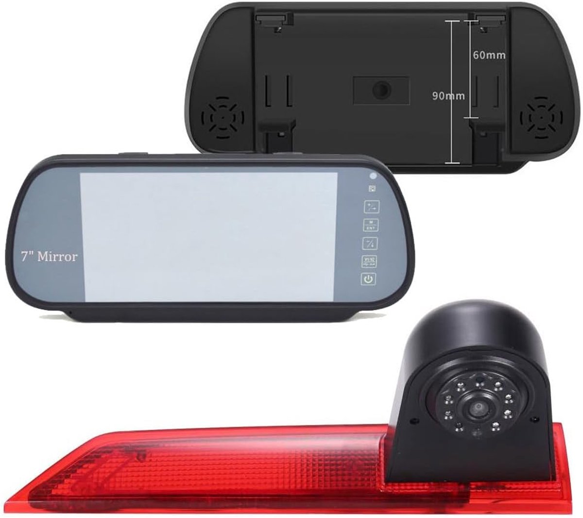 HD Car 170° Motorhome Van Vehicle Parking Aid System Brake Light Rear View Camera Rear View Camera with Angle - ShopVlot