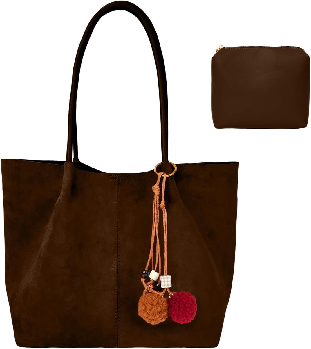 Elegant suede shoulder bag, vintage style, women's everyday shopping bag, shoulder bag, ideal for everyday use, travel - ShopVlot