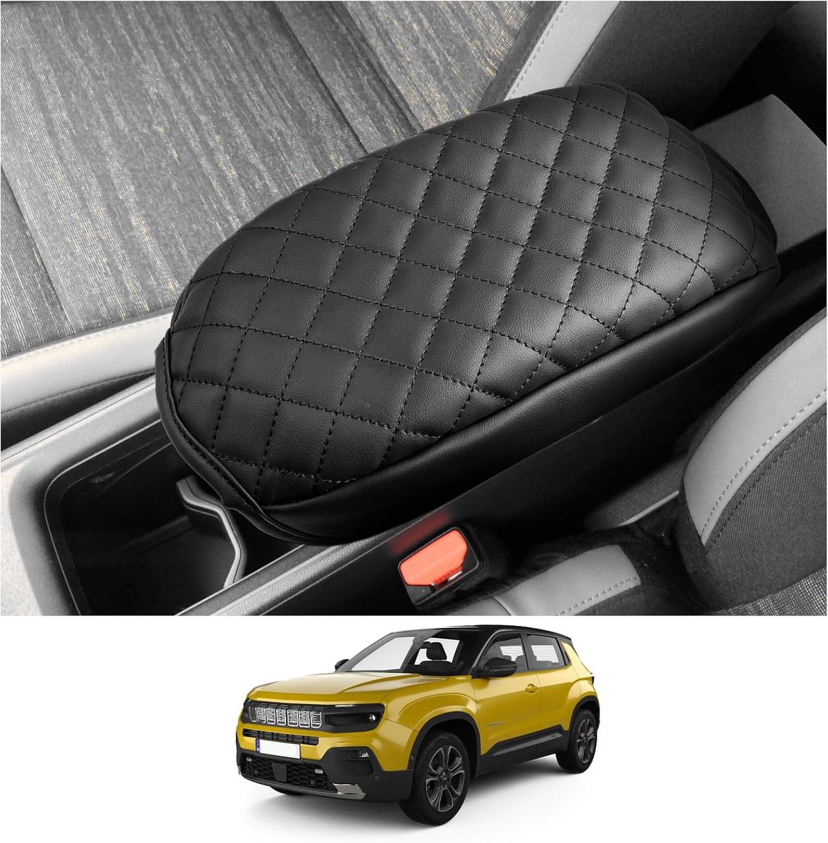 Armsteunhoes Jeep Avenger 2023 2024 - Faux Leer - Bescherming tegen Krassen - Waterdicht en Duurzaam - ShopVlot