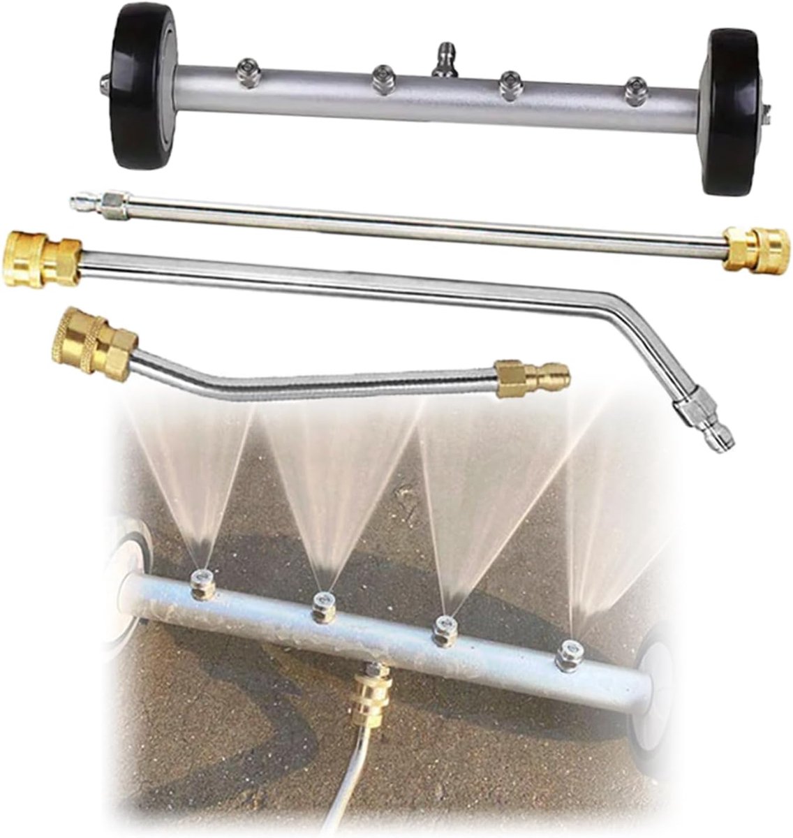 Hogedrukreiniger 40 cm - Ondergrond met verlengstangen - 4000 psi - Ideaal voor efficiënt reinigen - ShopVlot