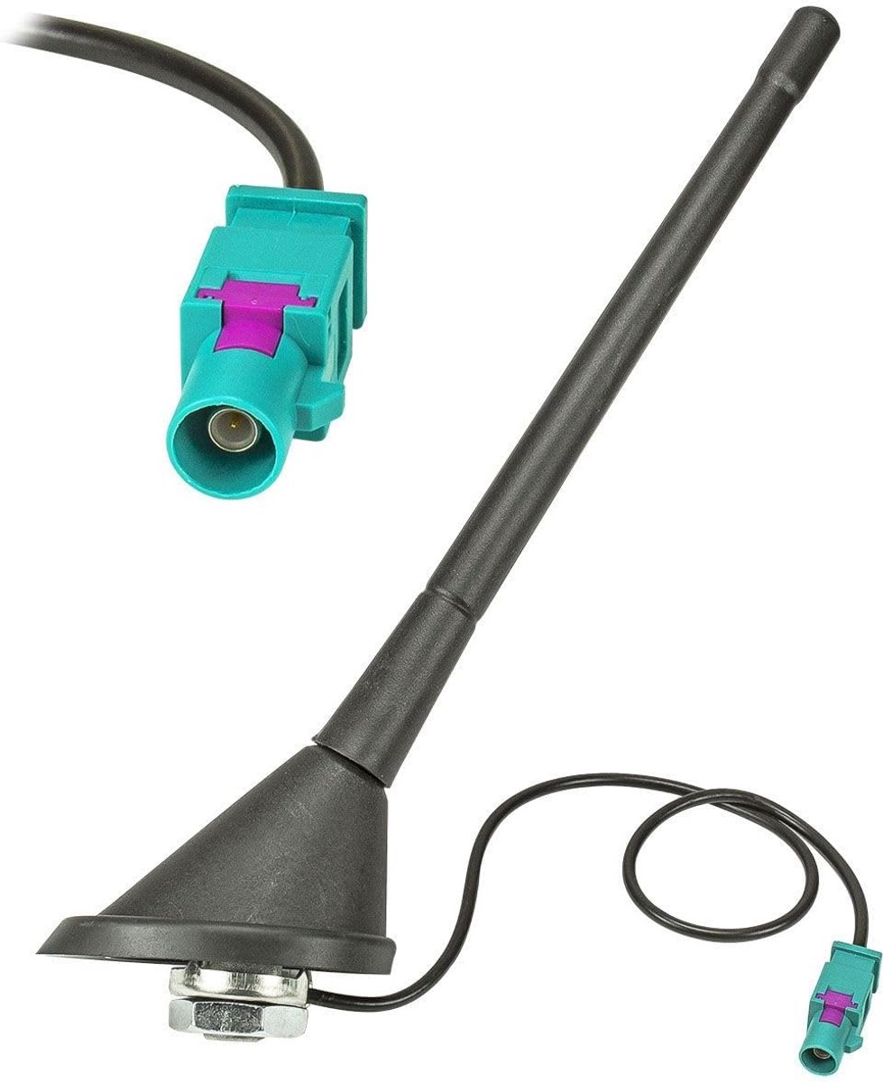 Auto antenne 17.5 cm - Fakra aansluiting - 16V ontwerp met versterker - Geschikt voor Audi, Skoda, VW - ShopVlot