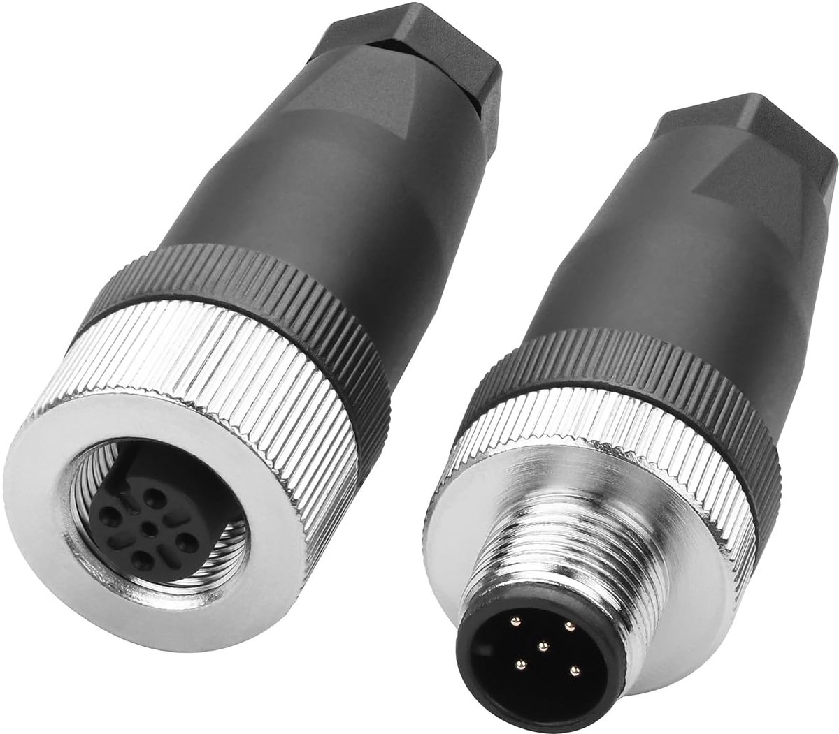 M12 4-polige connector - 12mm rond - IP67 waterdicht - eenvoudige installatie - ShopVlot