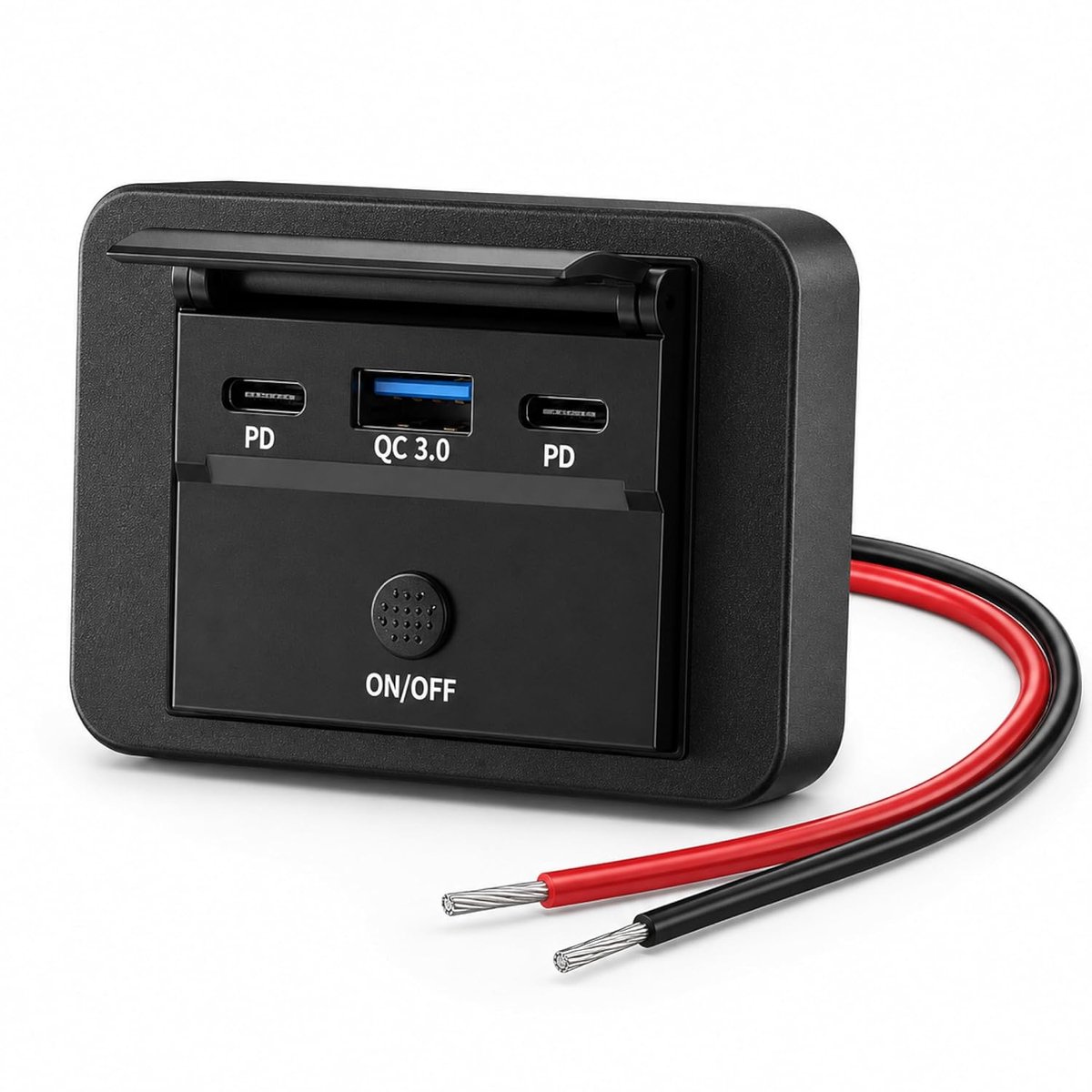 12V USB Socket - Compact en lichtgewicht - Dual PD 35W en QC 3.0 - Ideaal voor beperkte ruimtes - ShopVlot