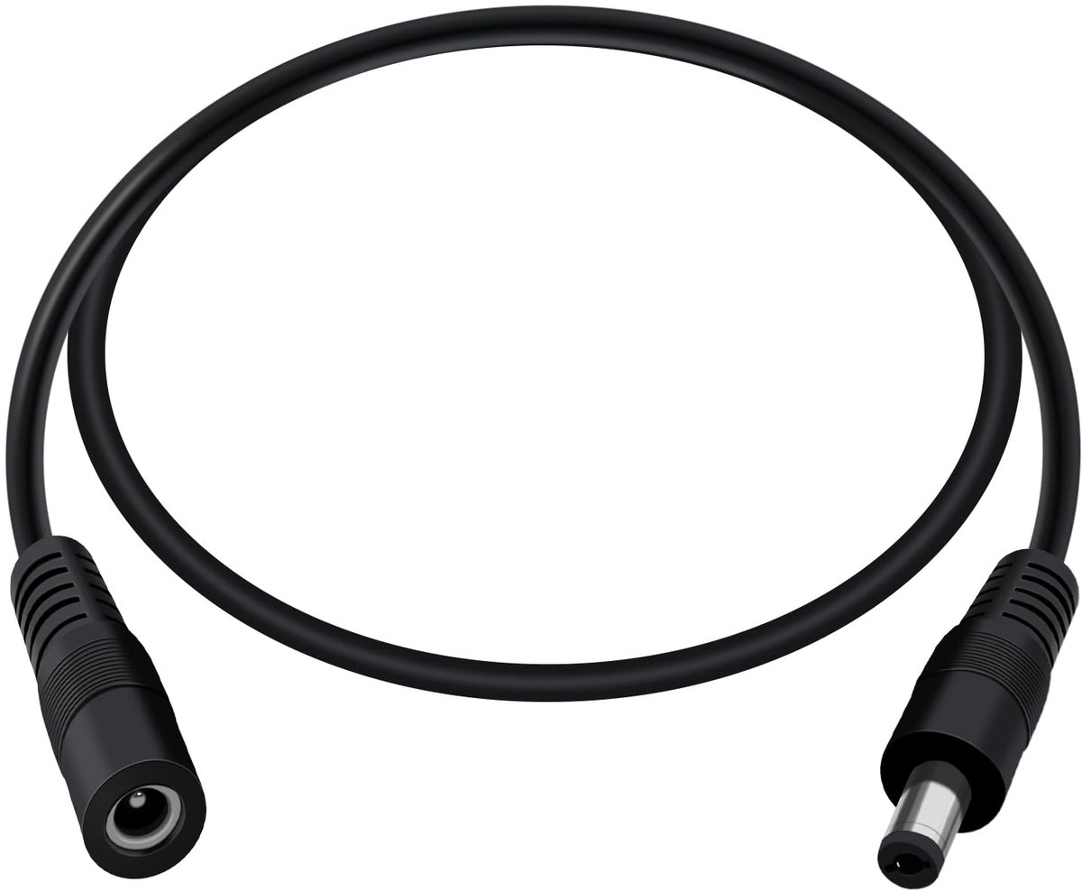 DC verlengkabel 12V 24V 0.5m - 18AWG koper - 5.5mm x 2.1mm plug - ideaal voor LED strip en camera's - ShopVlot
