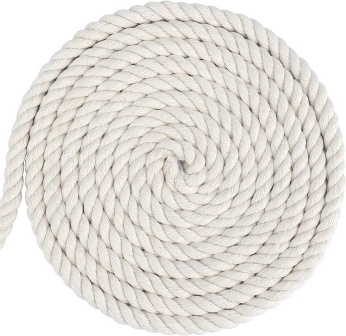 Dikke Beige Katoenen Touw van 10 mm, 10 m Lang - Perfect voor Adventskalender Knutselprojecten en Creatieve DIY Ideeën