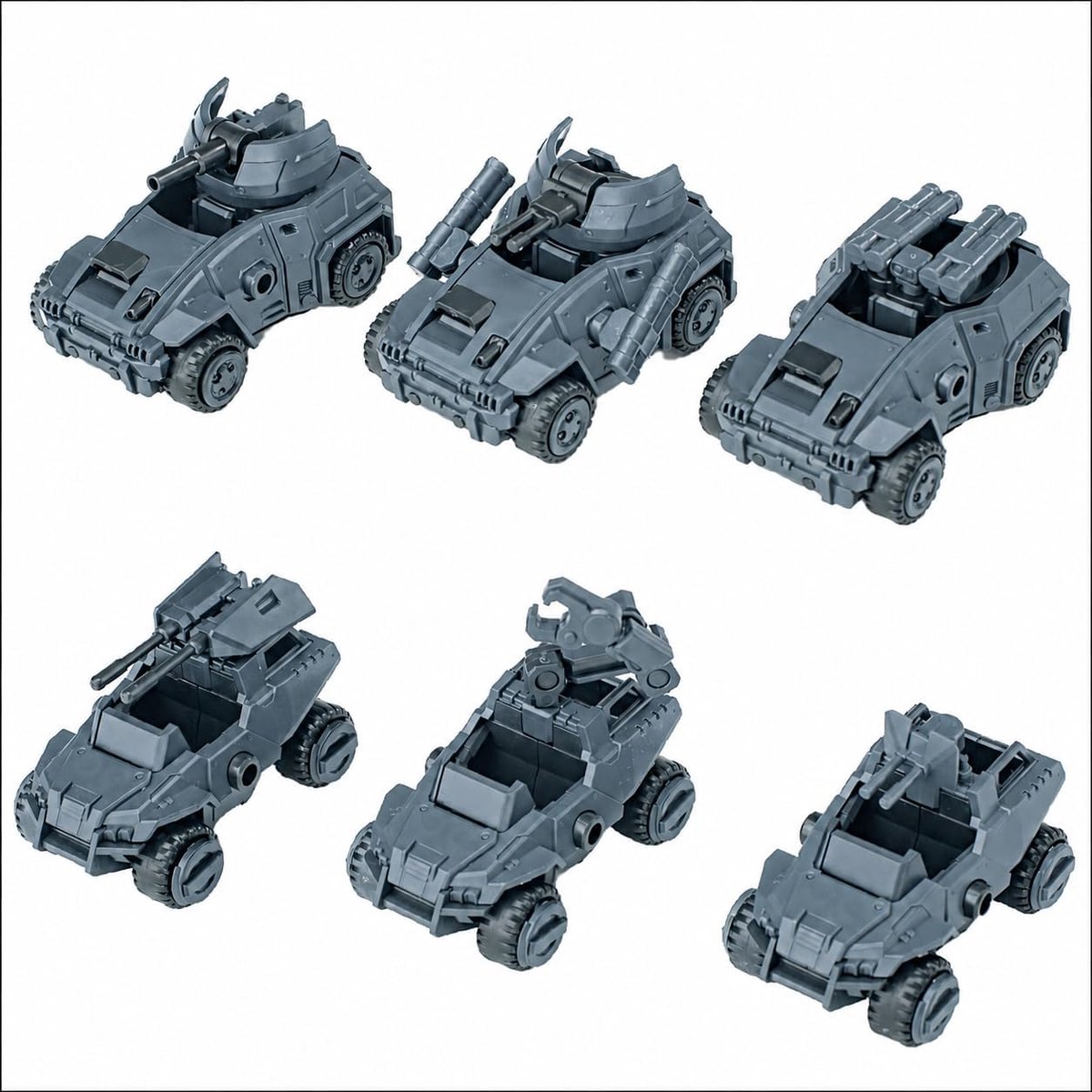 TOYVERSE Sheik Mainland Bobcat Stekelvarken Auto Team Grijs - 1/60 schaal snap fit kit 6 in 1 set team display - ShopVlot