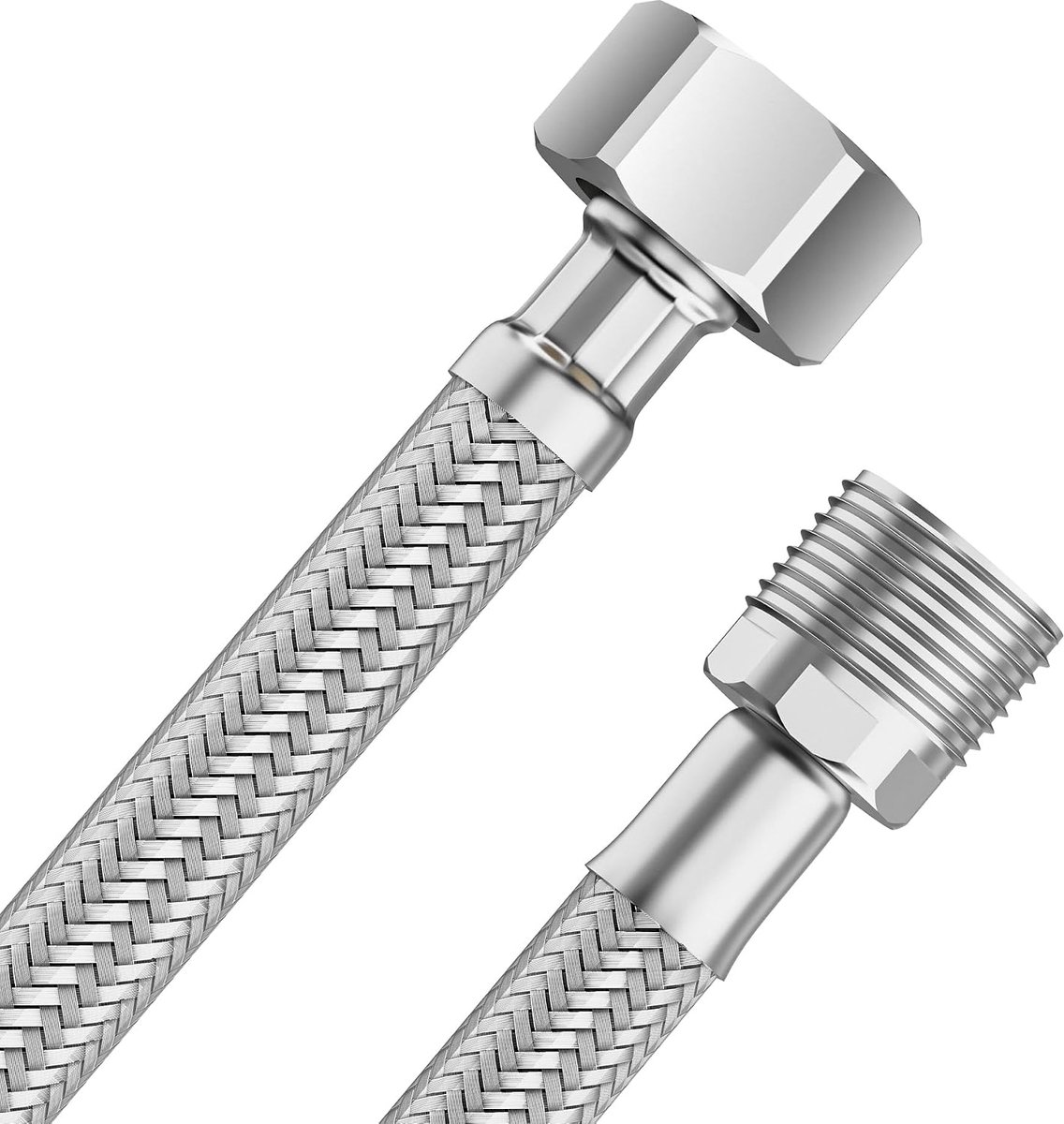 Flex Hose 3/8" IG x 3/8" AG Hose with Swivel on Both Sides 100cm Connecting Hose Connection Hose Flexible Hose for - ShopVlot