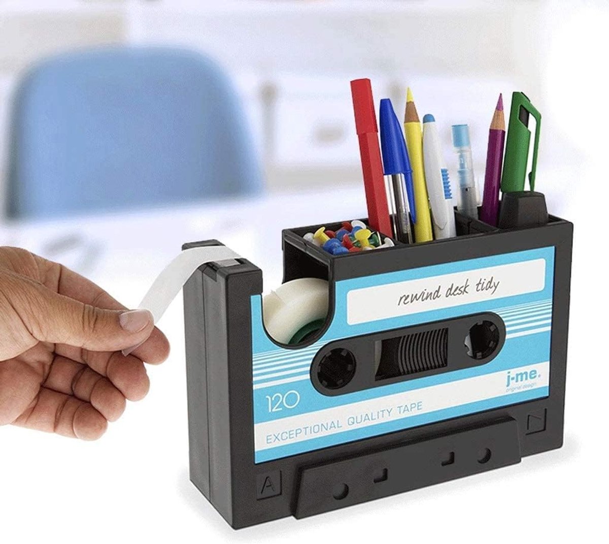 Desktop persoonlijkheid retro penhouder, tape vorm penhouder, multifunctionele schattige desktop ornamenten geschikt - ShopVlot