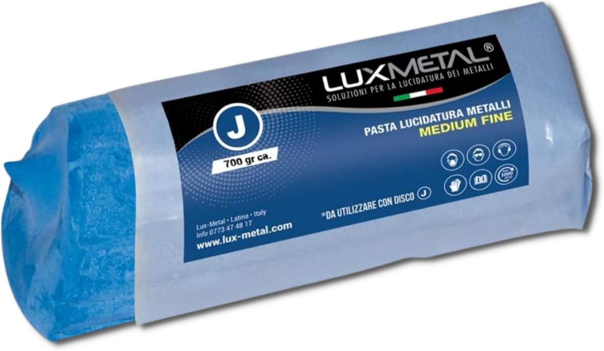 Polishing paste Solid Lux Metal J Dark Blue Medium Fine 700g polish for aluminum stainless steel brass copper bronze - ShopVlot