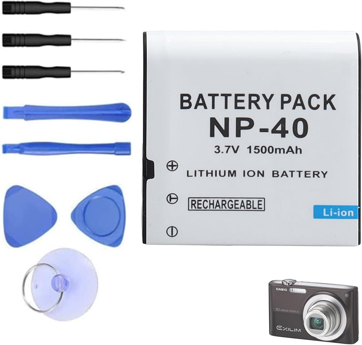 Accu NP-40 1500mAh - hoogcapaciteit - lange levensduur - ideaal voor vlogs - ShopVlot