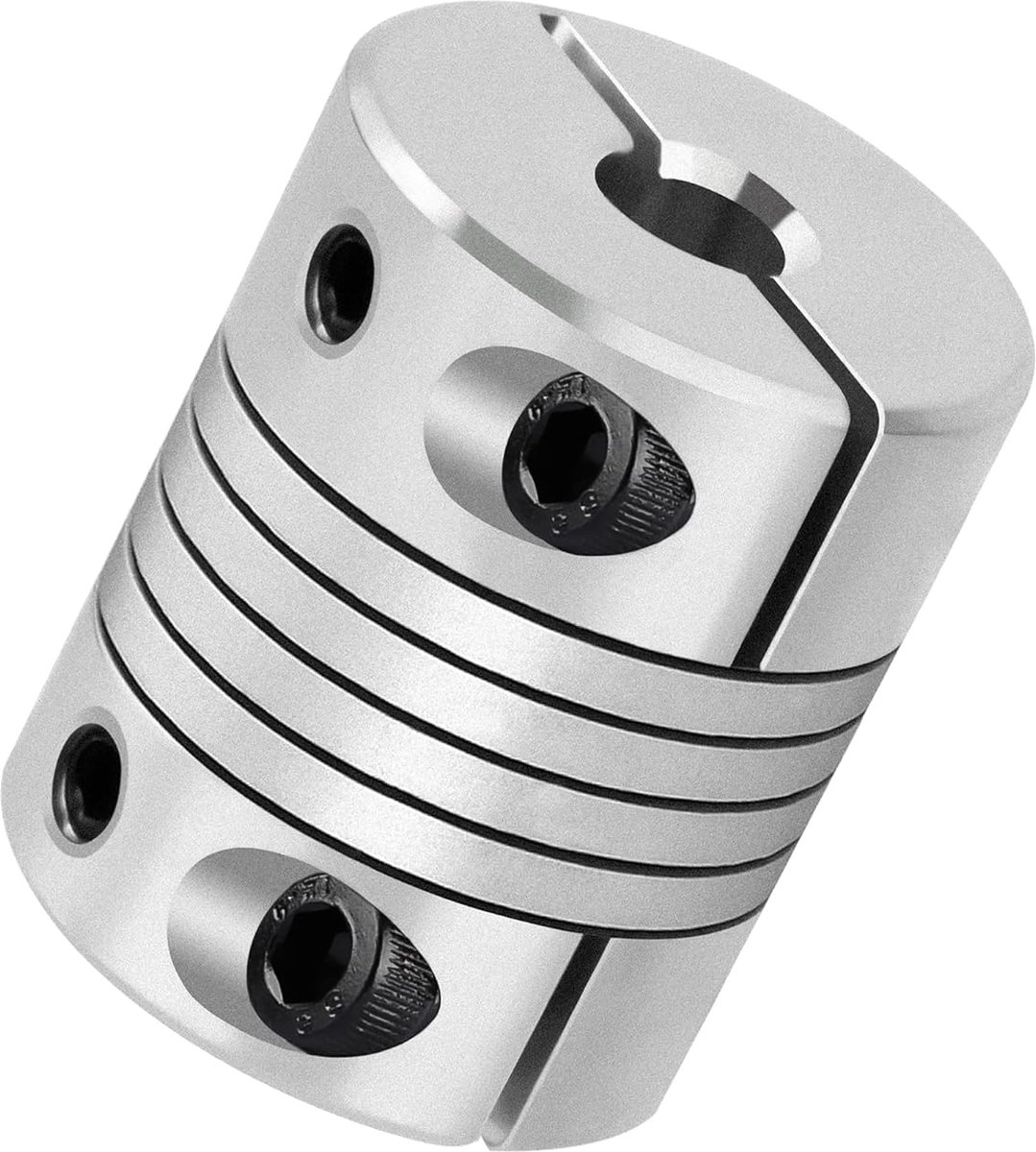 Flexibele koppelingen 6mm tot 6mm - 19mm diameter - Aluminium legering - Hoge torsiestijfheid voor 3D-printer - ShopVlot