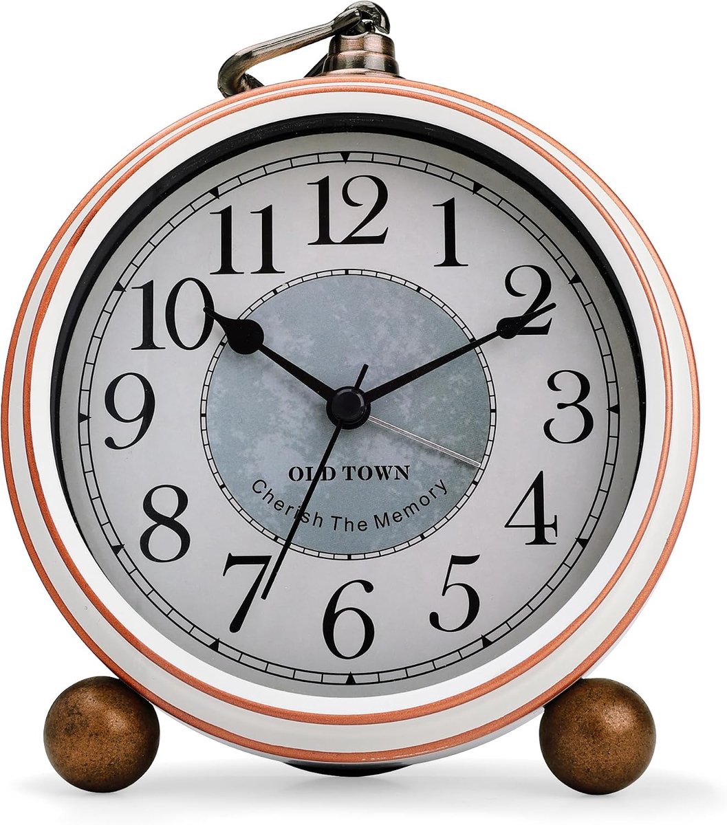 Wekkerradio 5 Inch Vintage Stille Metaal - Handring Achtergrondverlichting - Perfect voor zware slapers - ShopVlot