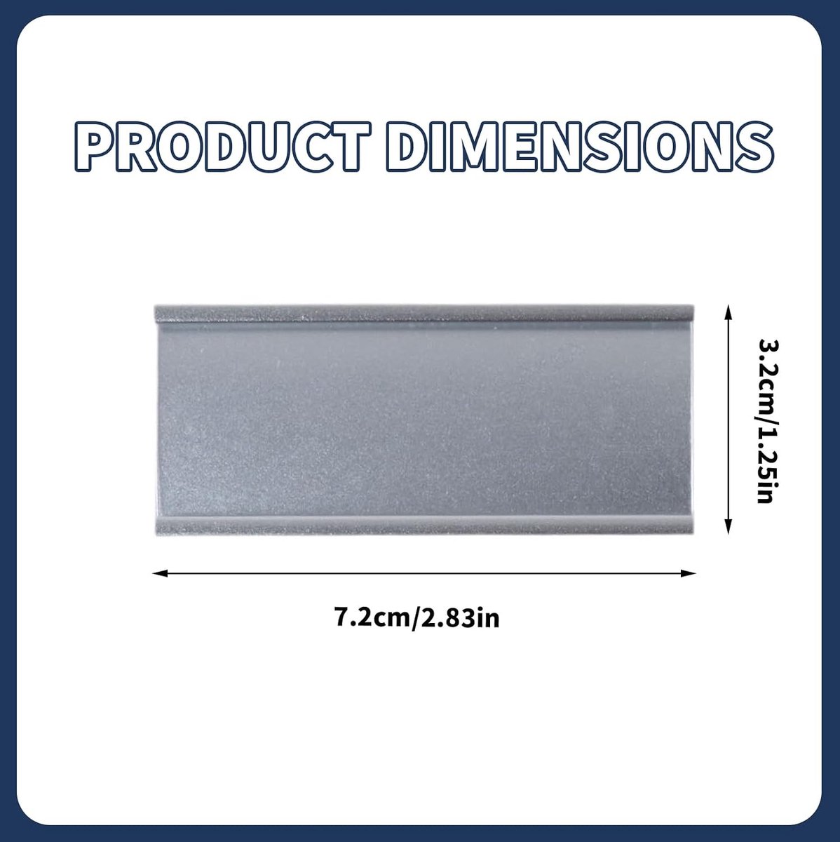Magnetische naamplaatjes set van 6 - robuust zwart aluminium - krachtige magneetsluiting - ShopVlot