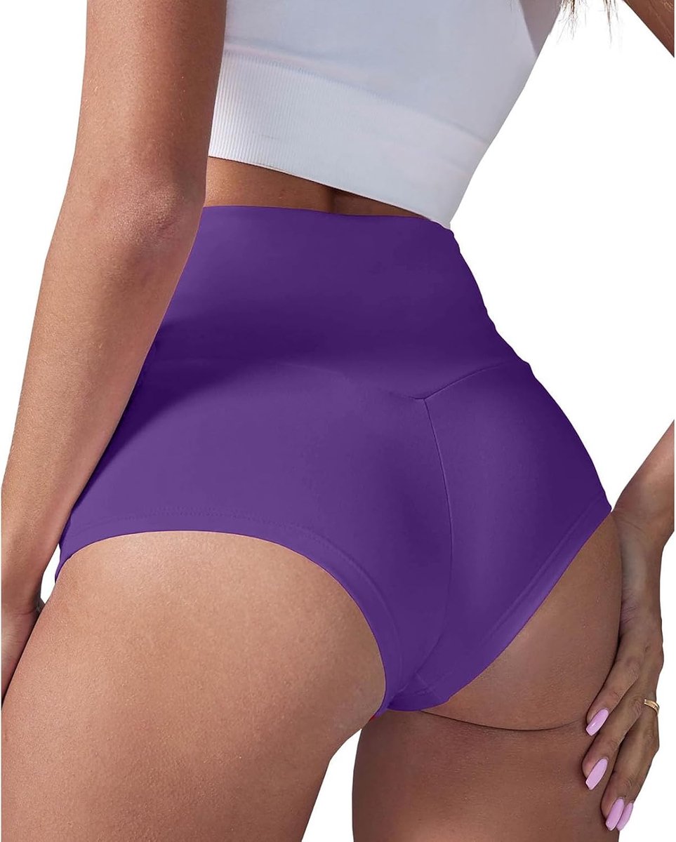Yogashorts dames hoge taille - elastisch materiaal - booty lifting - ideaal voor workouts - ShopVlot