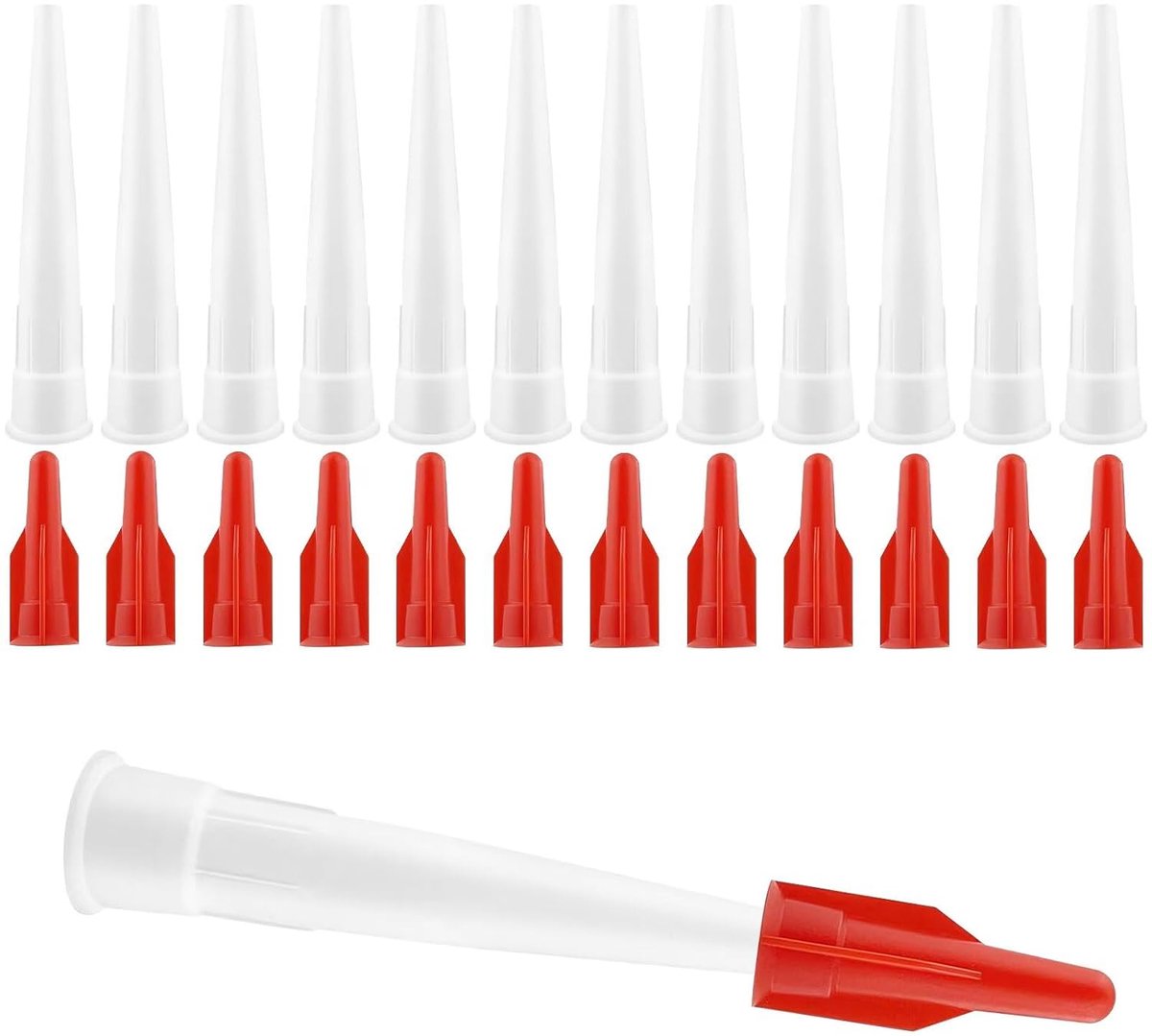 Silicone nozzles set van 12 - vervangtips voor kit - verlengt levensduur van lijm - ideaal voor hoeken en randen - ShopVlot