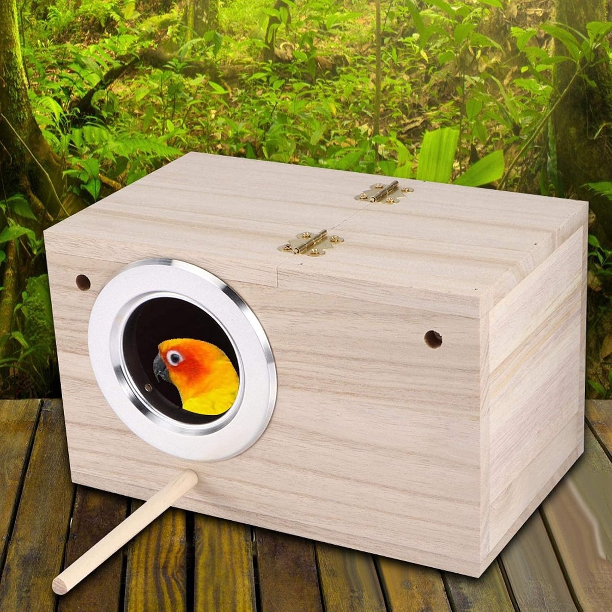 Parkiet Nestkast - Houten Rectangular - Warmte en Incubatie - Ideaal voor Vogelkweek - ShopVlot