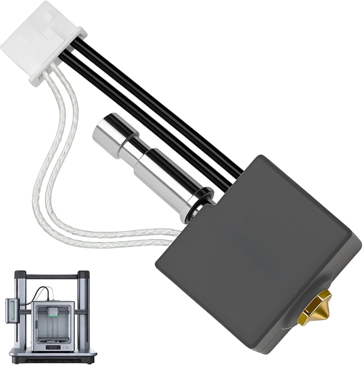 3D Printer Hotend 0.4mm - Quick Swap Messing Nozzle - Thermistor en Heatbreak - Voor Anycubic Kobra S1/S1 Combo - ShopVlot