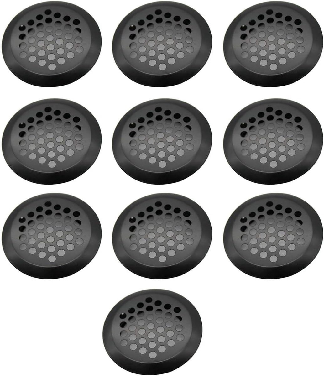 Ronde ventilatieopening 35mm - roestvrij staal - zwart - frisse lucht voor keuken en badkamer - ShopVlot