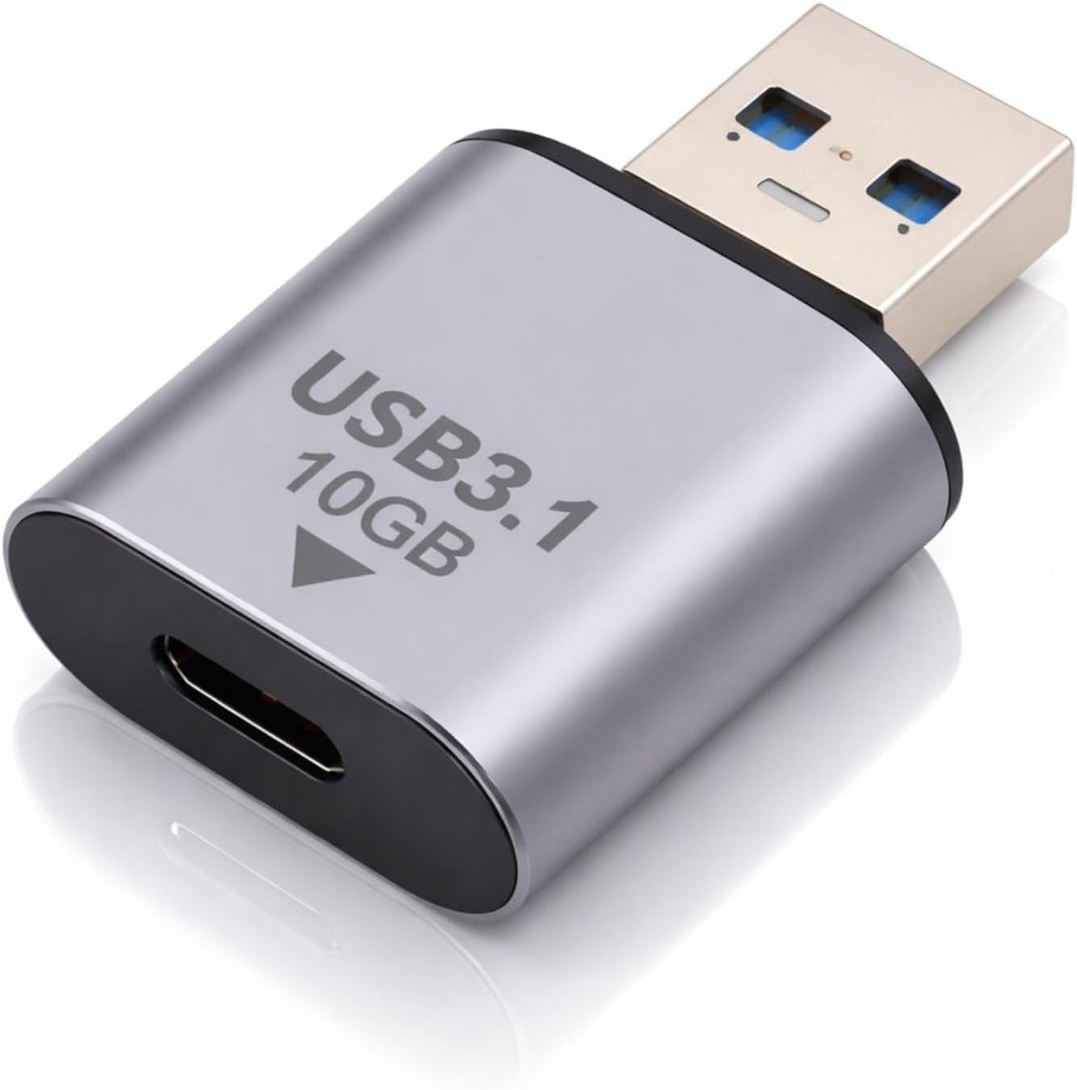 USB A naar USB C Adapter 10Gbps - Type C Verbinding - Snelladen 5V/3A - Geschikt voor Telefoon, Laptop - ShopVlot
