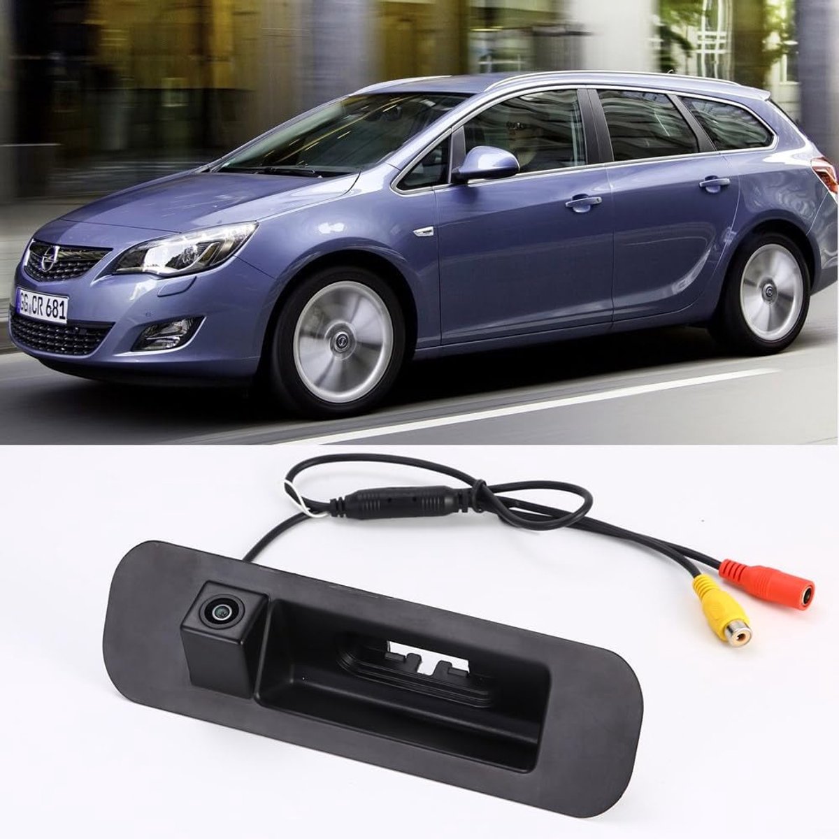 Achteruitrijcamera Super HD - 1280 x 720 pixels - Nachtzicht - Voor Opel Zafira Tourer C/Insignia B/Opel Astra J - ShopVlot