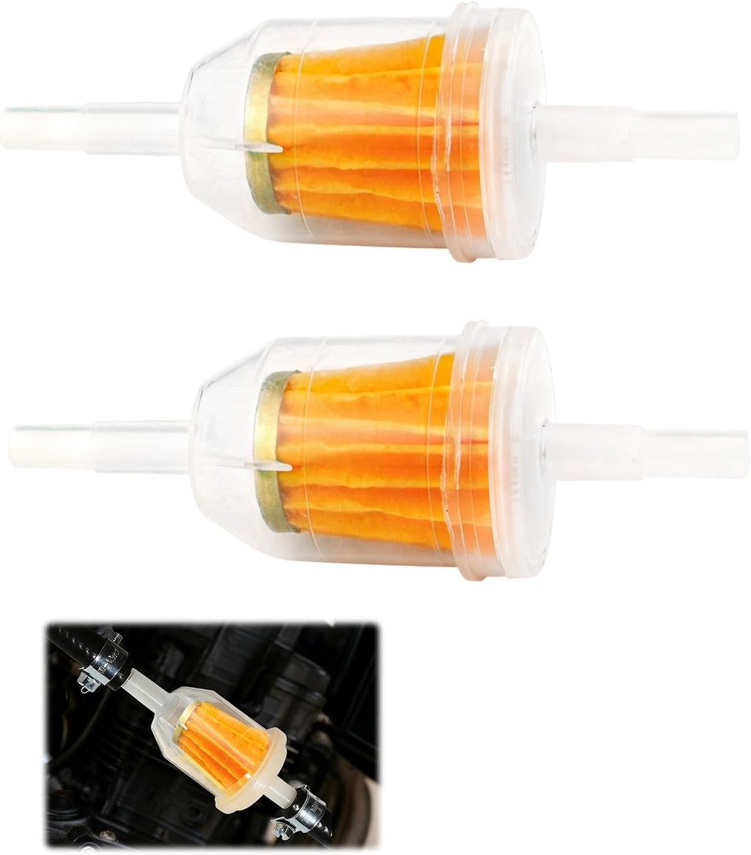 Universele brandstoffilters 6 mm/8 mm - hoogwaardig in-line filter - voor grasmaaiers en scooters - ShopVlot