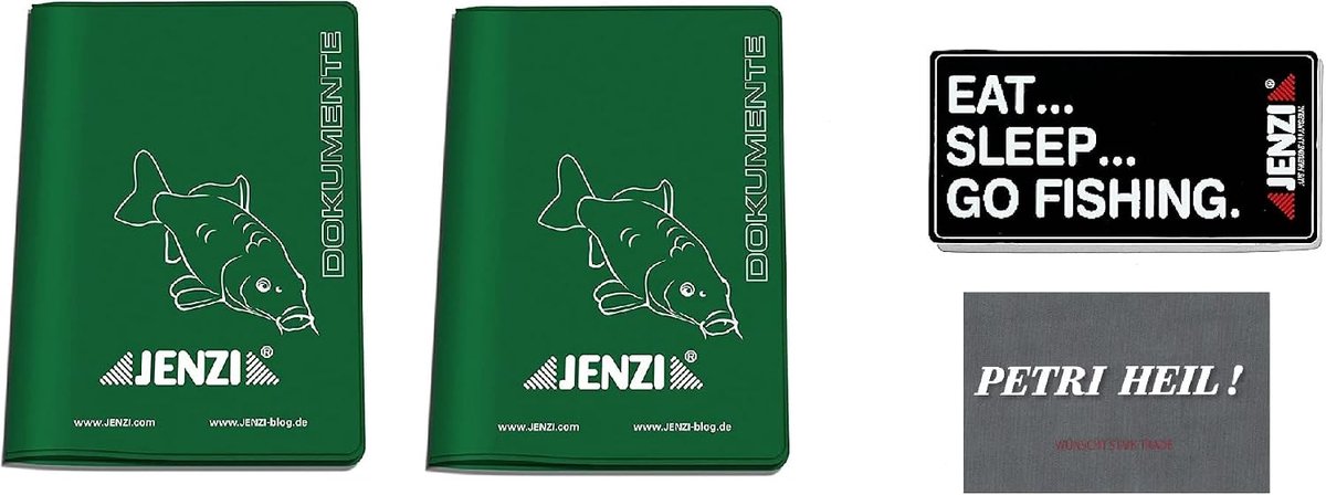 Visvergunning set - Jenzi ID folder - inclusief stickers - ideaal voor vissers - ShopVlot