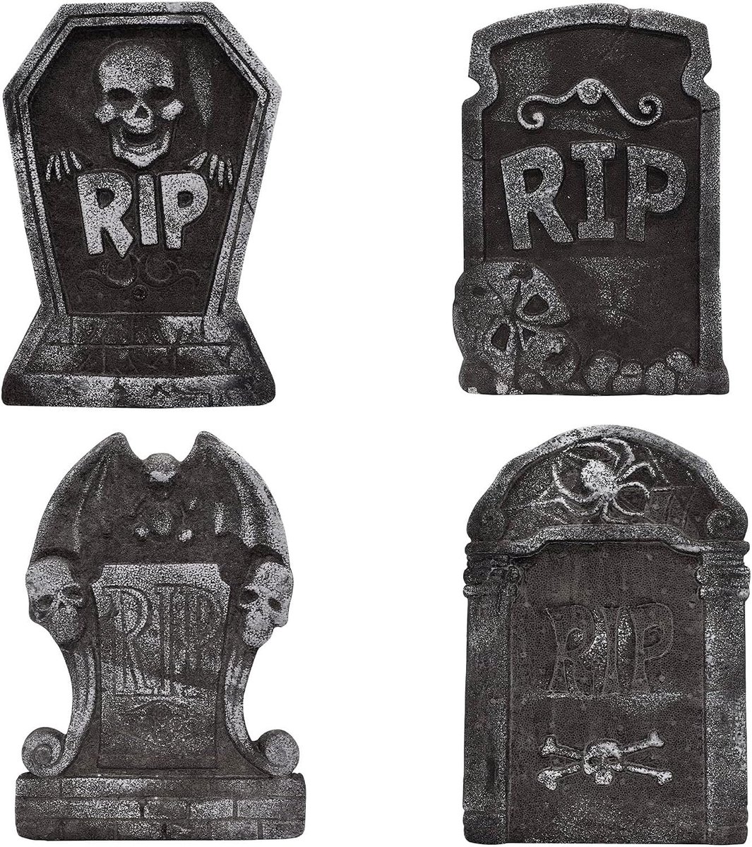 Halloween grafsteen set 4 stuks - schuim - vintage ontwerp - perfecte buitendecoratie - ShopVlot