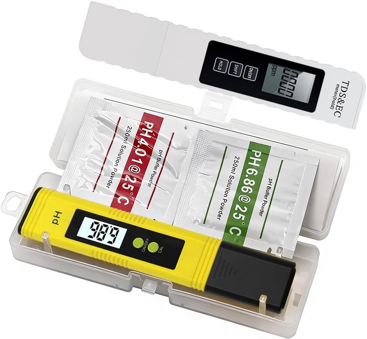 Waterkwaliteits testset - digitale pH meter & TDS-EC meter - snelle resultaten in 5 seconden - ShopVlot