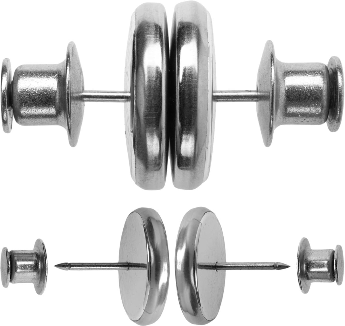 Magnetische embrasses 2 paar - zilverkleurig - met magneet - perfecte sluiting voor gordijnen - ShopVlot
