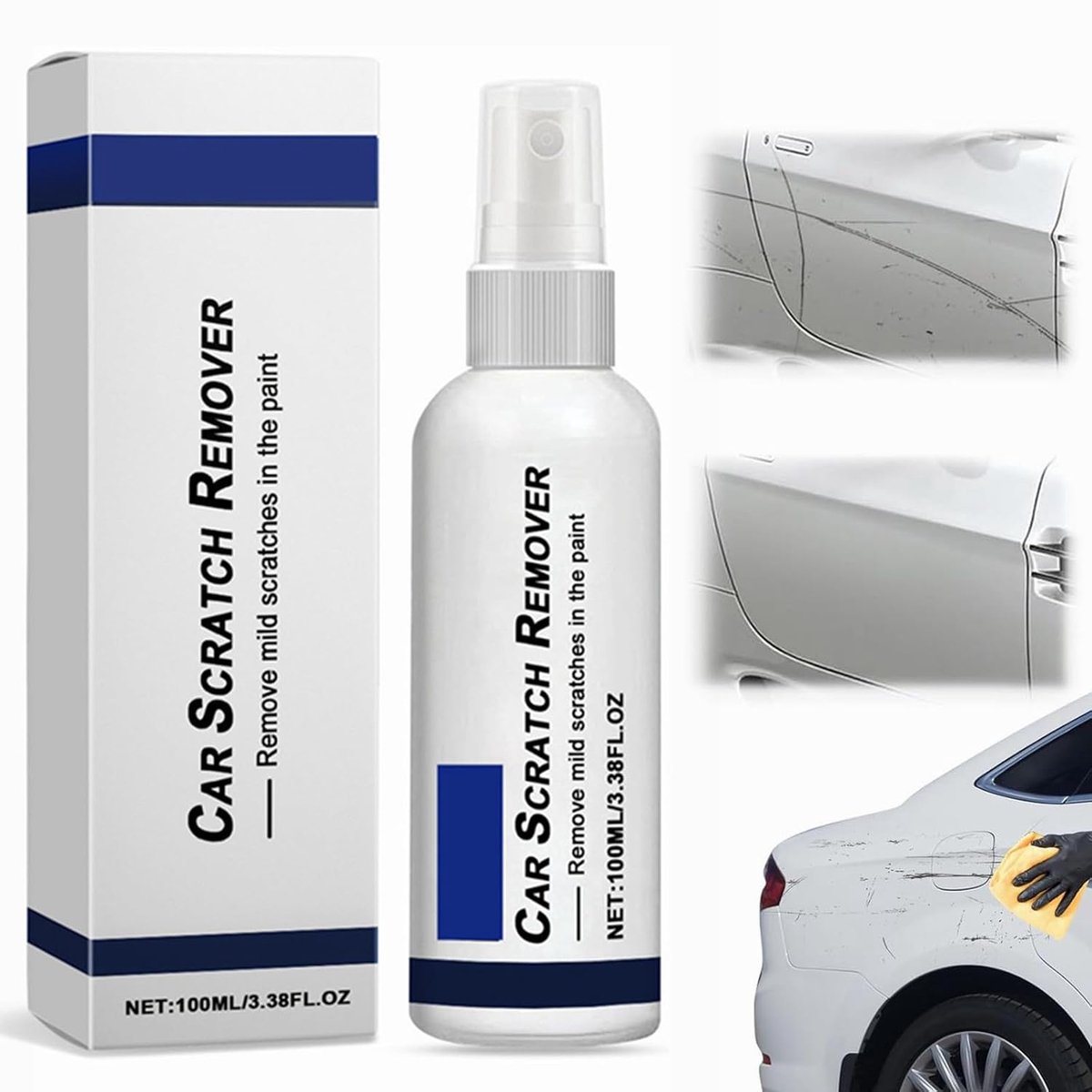Auto lak kras reparatie spray 100 ml - universele krasverwijderaar - geschikt voor alle kleuren - eenvoudig in gebruik - ShopVlot