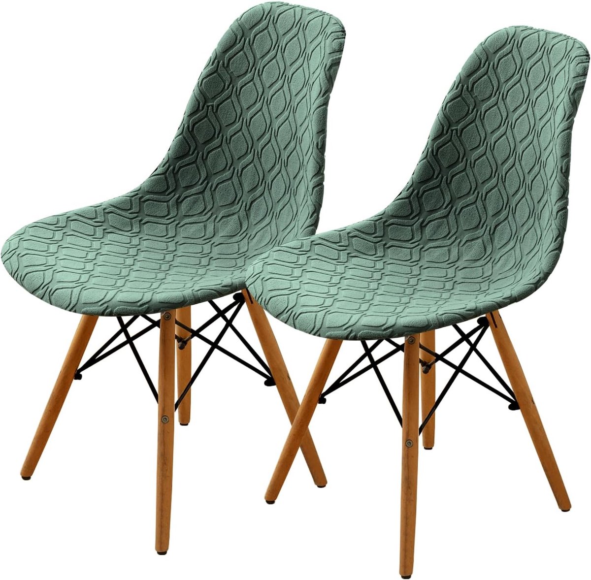 LANSHENG Chair Covers, Stretch Chair Covers for Dining Chairs, Removable Washable Chair Cover for Kitchen (Bean Green - ShopVlot