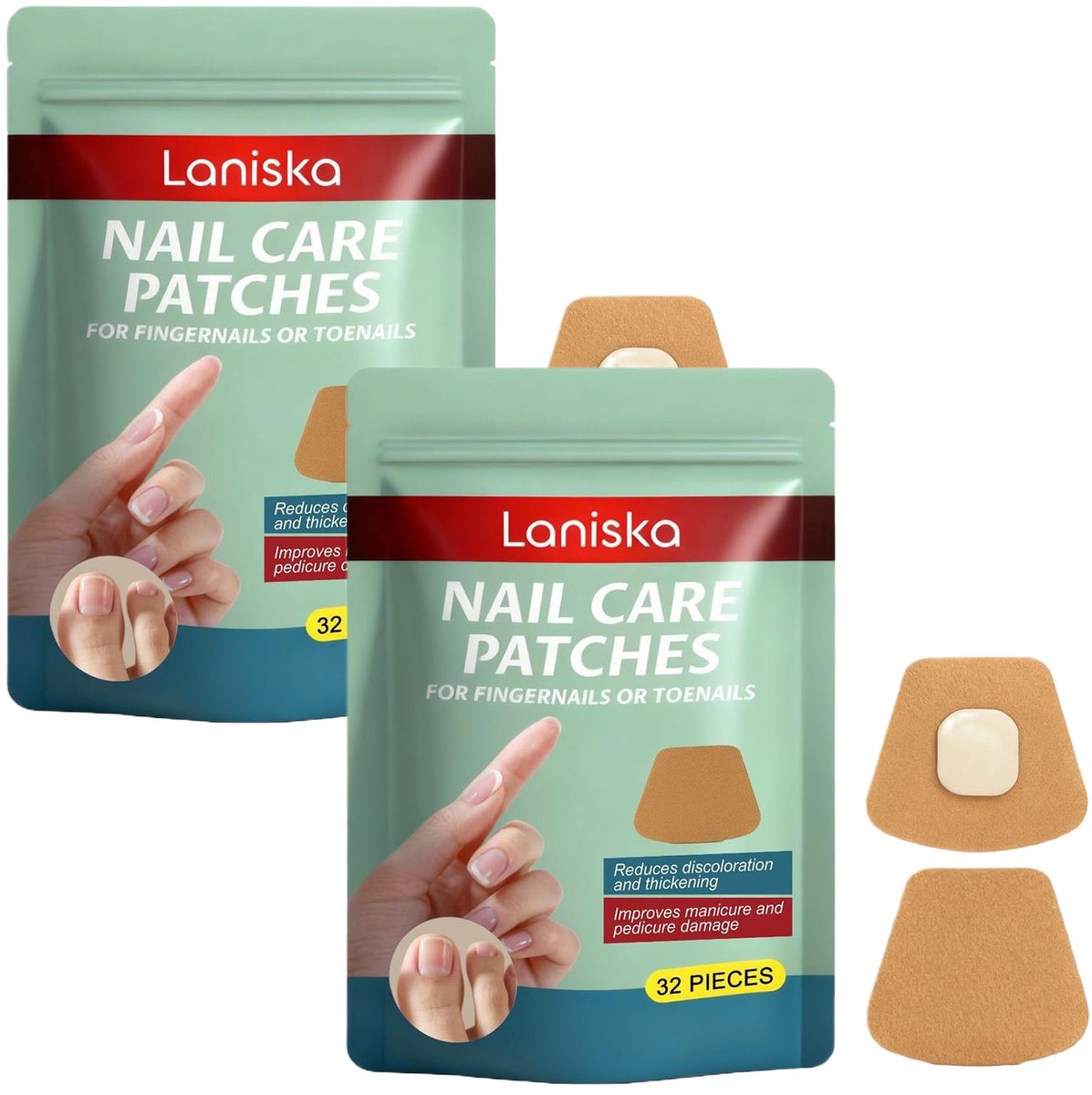 Nagelpleisters 64 stuks - multifunctionele pleisters - versterken nagels - herstellen beschadigde nagels - ShopVlot