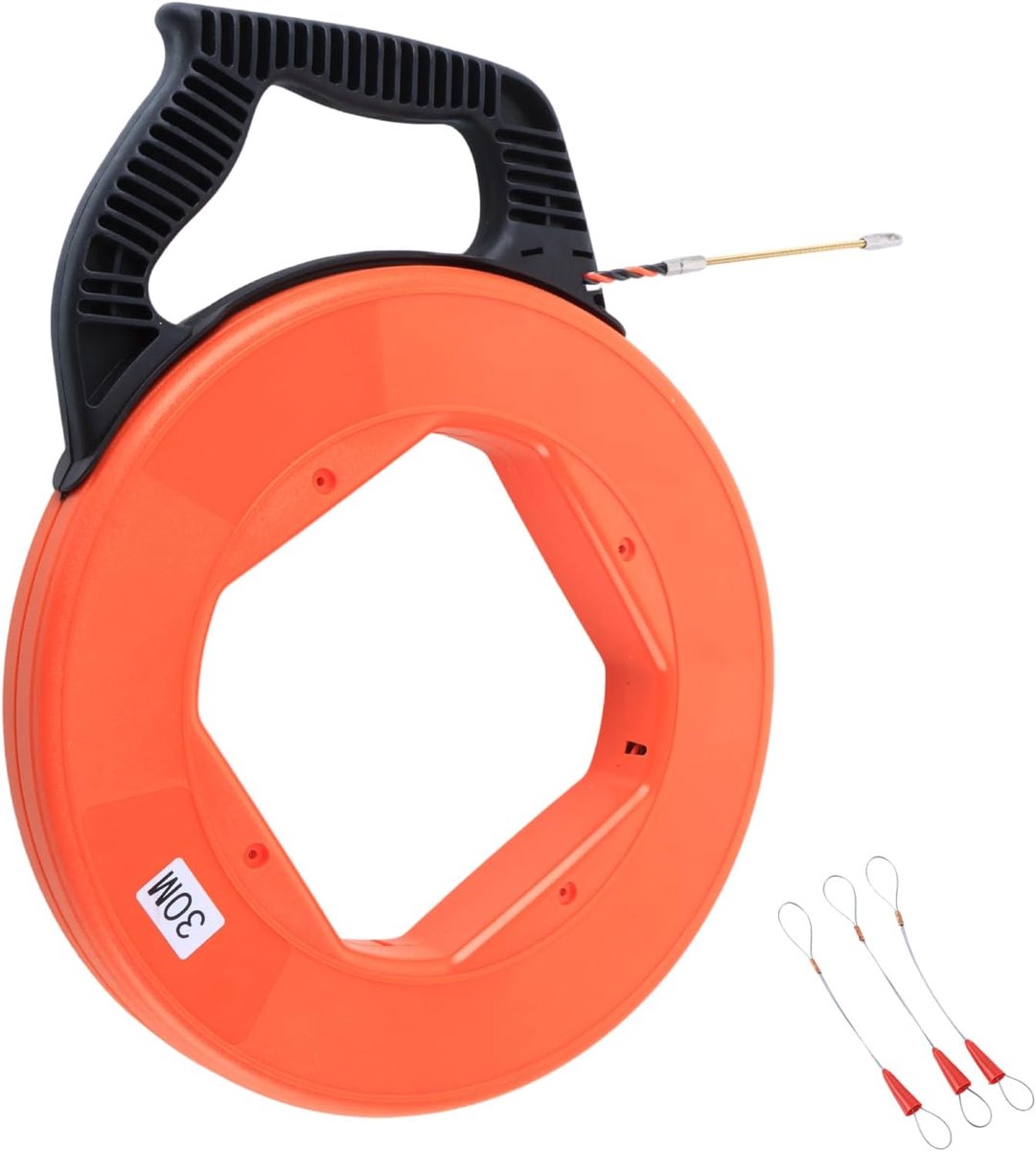 Kabel intrekhulp 30 m - glasvezel - met handvat - ideaal voor lege buizen - ShopVlot