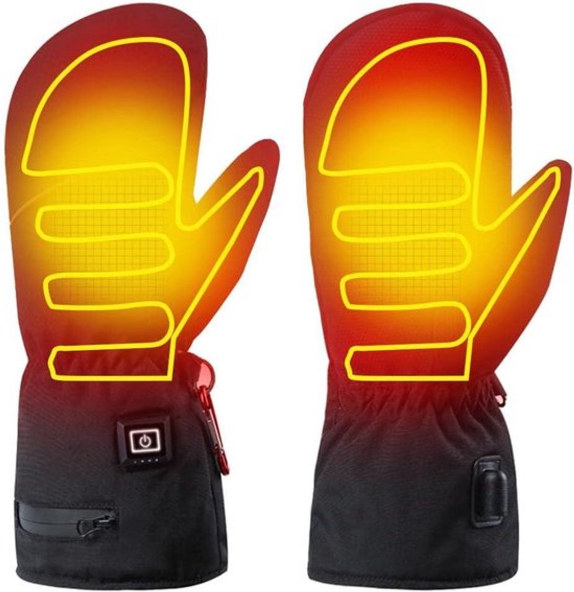 Oplaadbare Verwarmde Wanten voor Vrouwen | Elektrische Verwarmde Handschoenen | Thermische Handschoenen voor Winter | Fietsen en Skiën | Warme Handschoenen