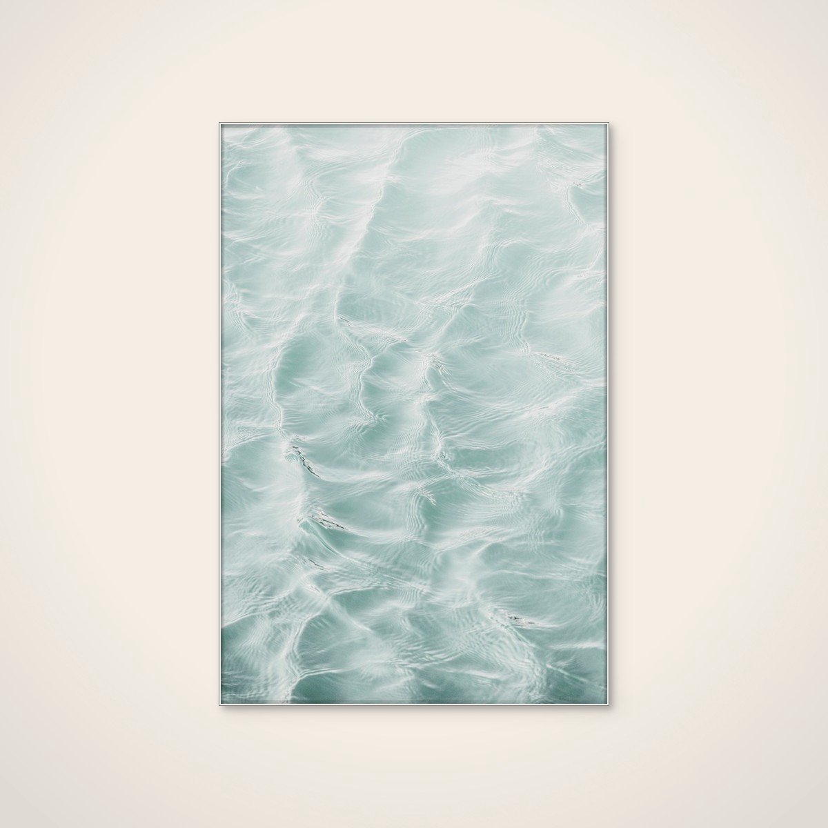 Akoestisch schilderij - 80 x 120 cm - Tiny Waves van Kathrin Pienaar - Abstracte wanddecoratie - wit textielframe