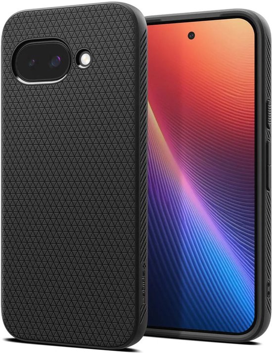 Spigen Liquid Air Hoesje Geschikt voor Google Pixel 9a - Back Cover Flexibel TPU Zwart