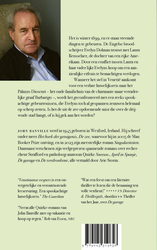 Boekomslag met portret van John Banville.