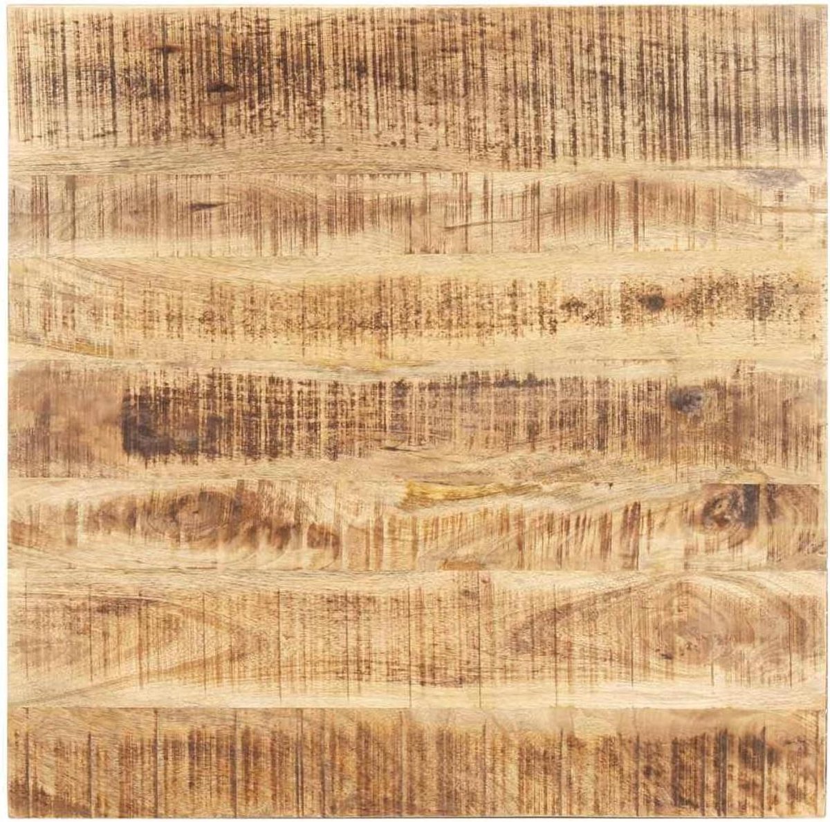 Tafelblad Massief Hout - Tafelblad Vervangen - Eetkamer Inrichten - Industriële Look - 80x80 cm - Naturel