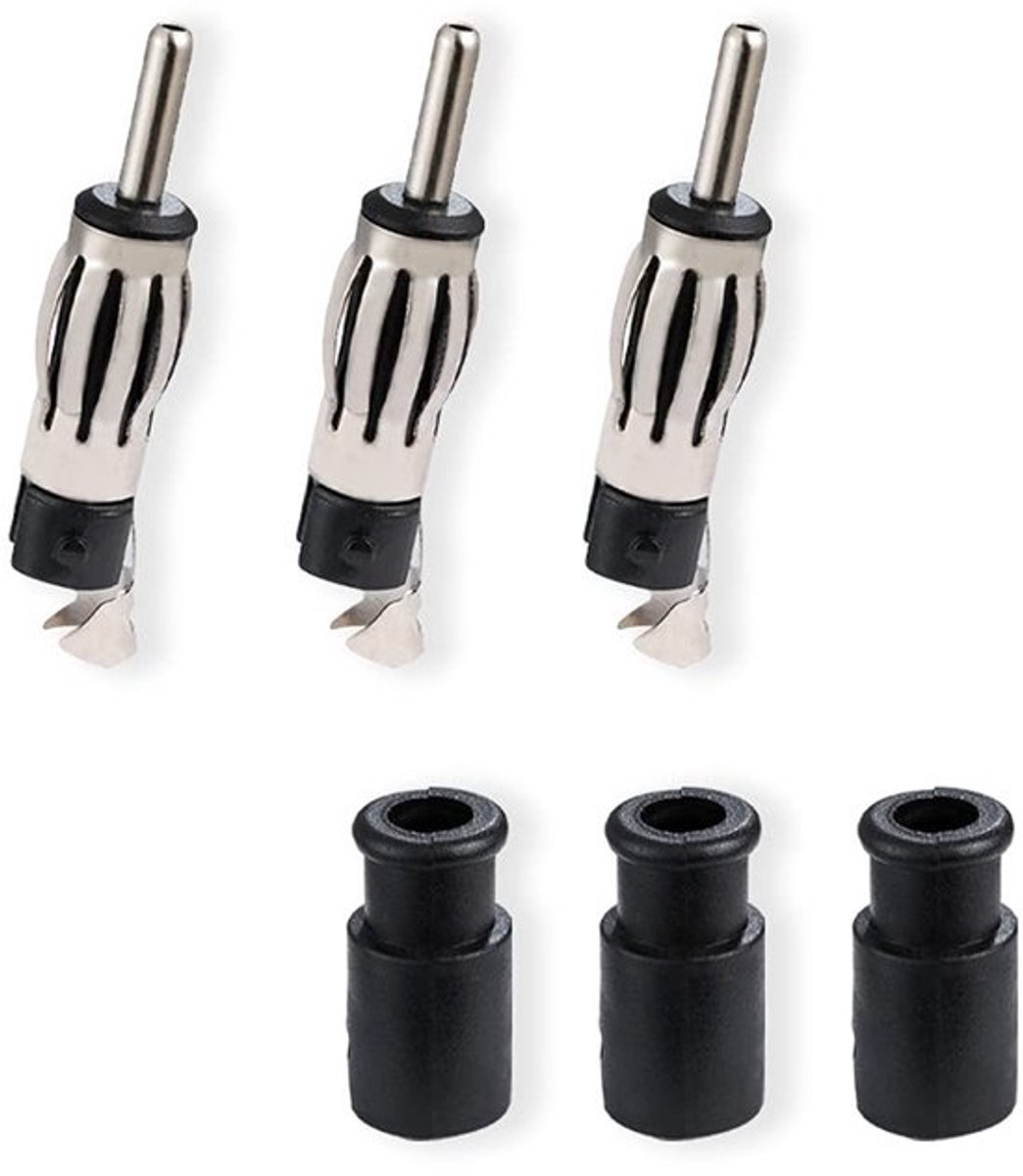 3 Stuks DIN Stekker Krimp Connector Rechte Adapter FM/AM Auto Radio Antenneverbinding DIN Stekker Lantaarn Adapter voor Kabel RG58 RG174 FM/AM Digitale Radio